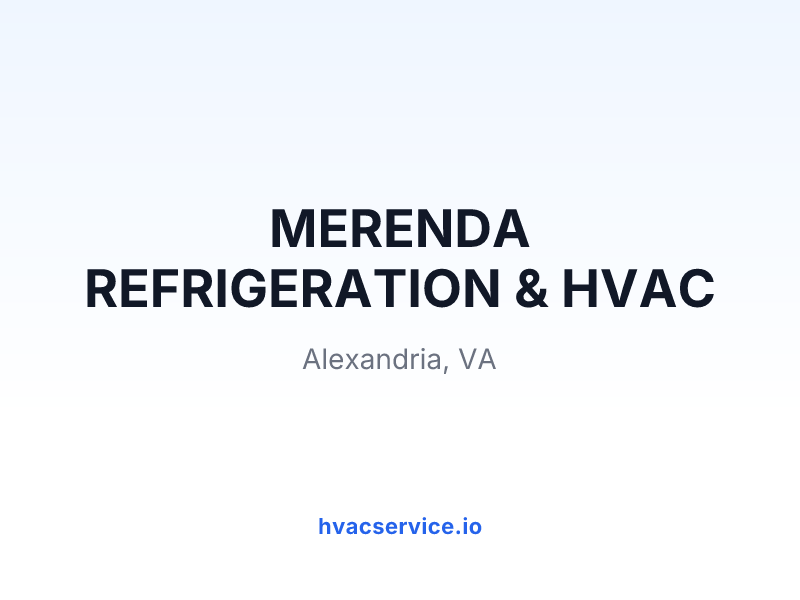 MERENDA REFRIGERATION & HVAC.