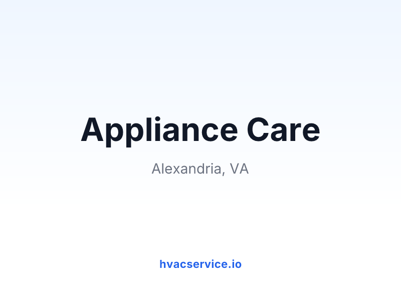 Appliance Care