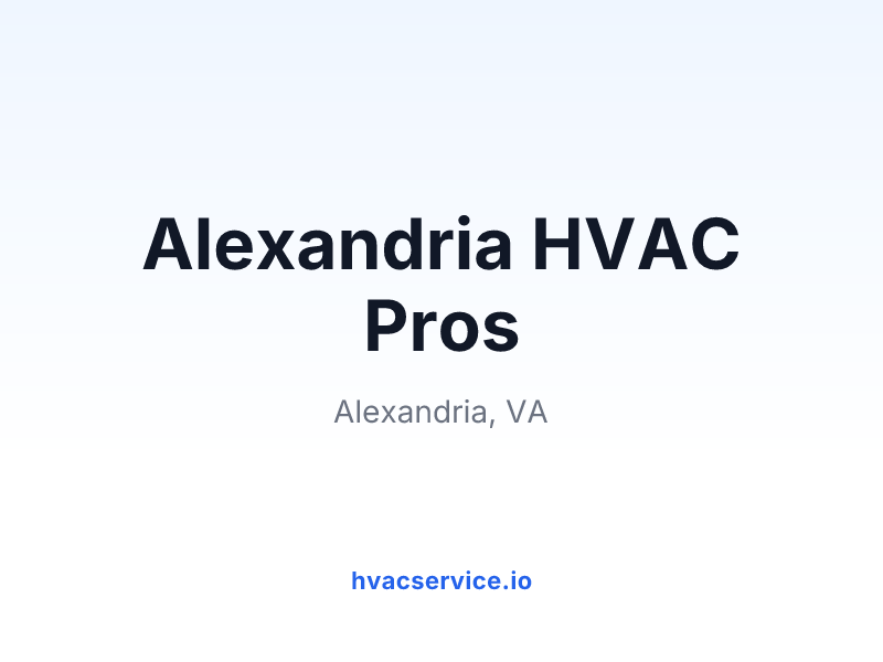 Alexandria HVAC Pros