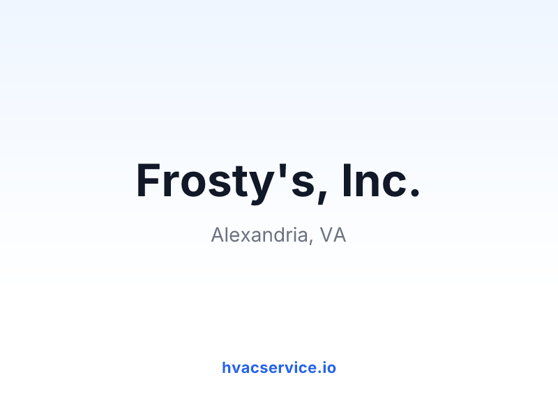 Frosty’s Heating & Cooling, Inc.