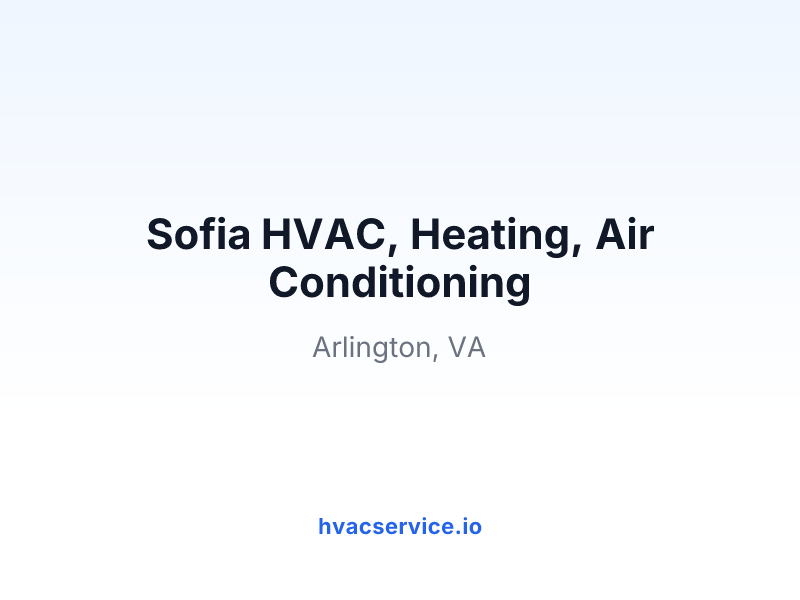 Sofia HVAC, Heating, Air Conditioning