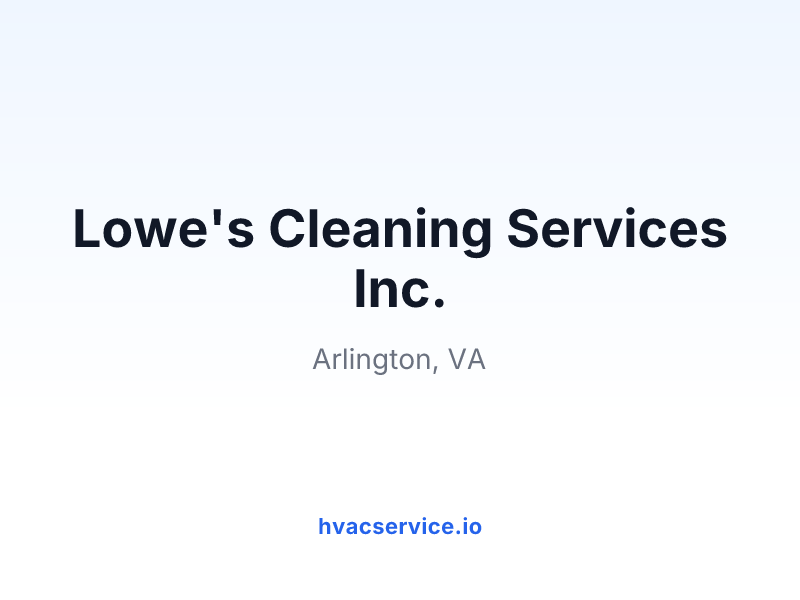 Lowe's Cleaning Services Inc.