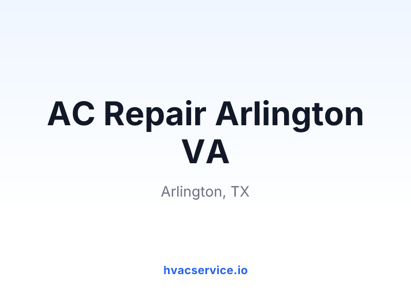 AC Repair Arlington VA