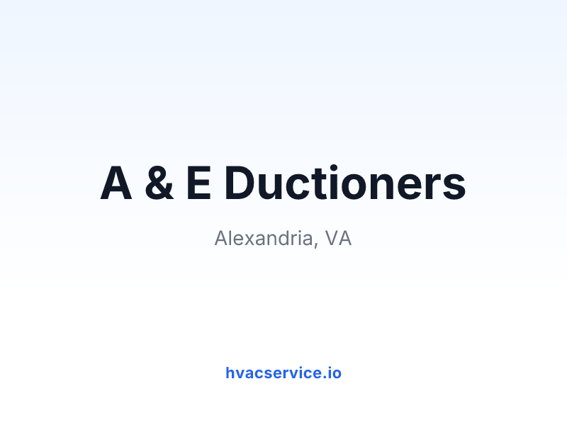 A & E Ductioners