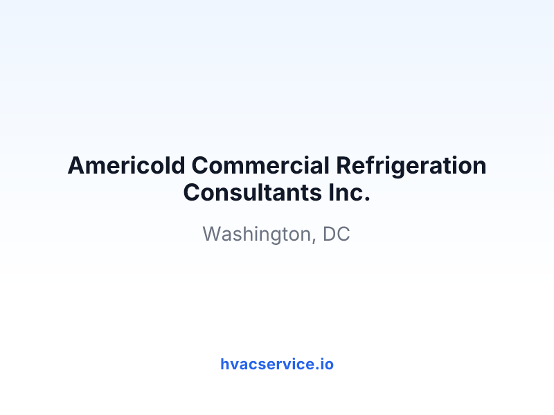 Americold Commercial Refrigeration Consultants Inc.