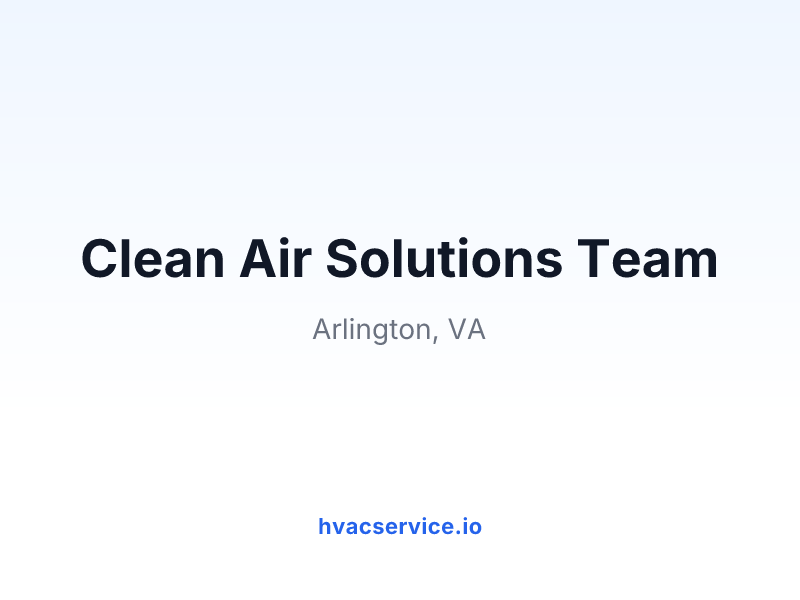 Clean Air Solutions Team