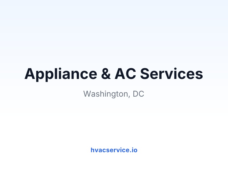 Appliance & AC Services