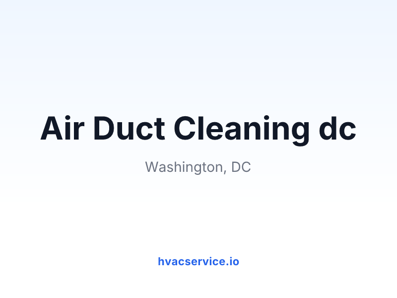 Air Duct Cleaning dc