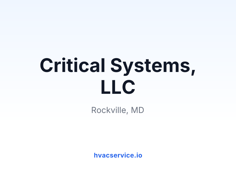 Critical Systems, LLC