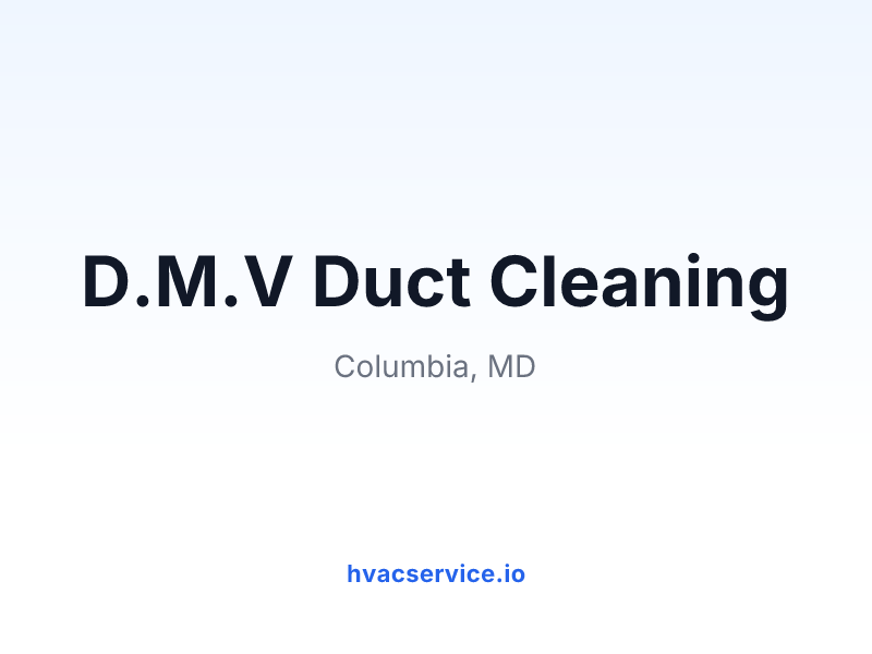 D.M.V Duct Cleaning
