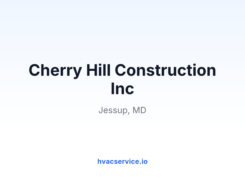 Cherry Hill Construction Inc