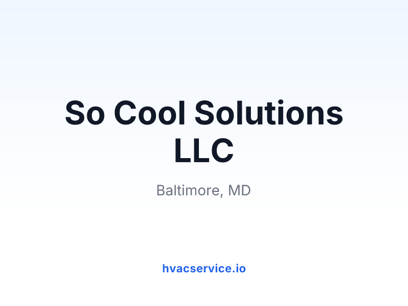 So Cool Solutions LLC