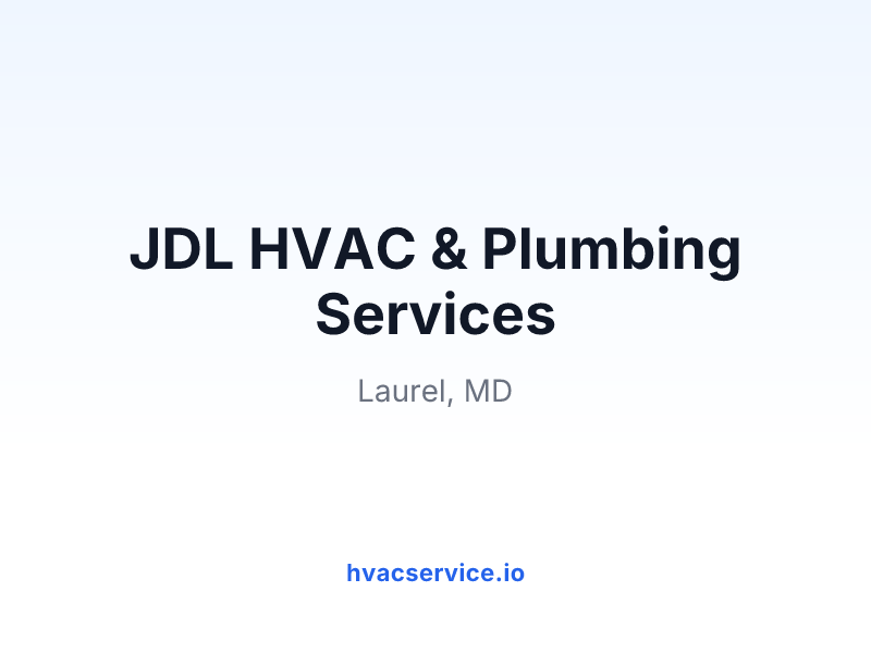 JDL HVAC & Plumbing Services