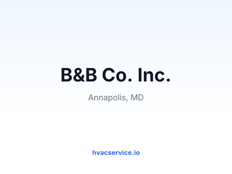 B&B Co. Inc.
