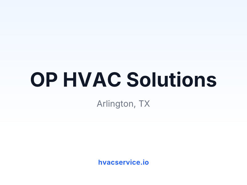 OP HVAC Solutions