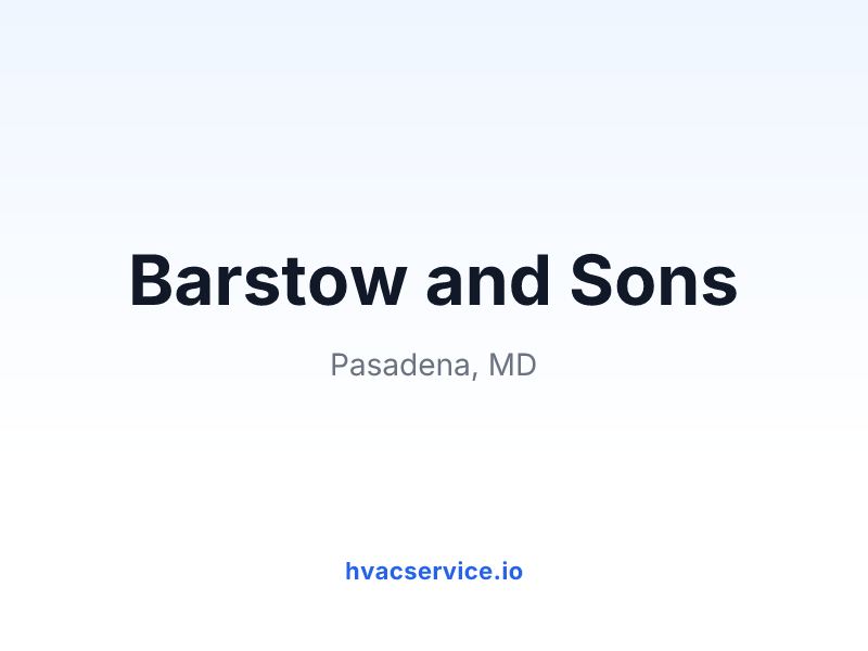 Barstow and Sons