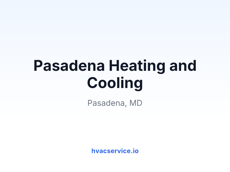 Pasadena Heating and Cooling