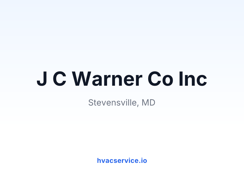 J C Warner Co Inc