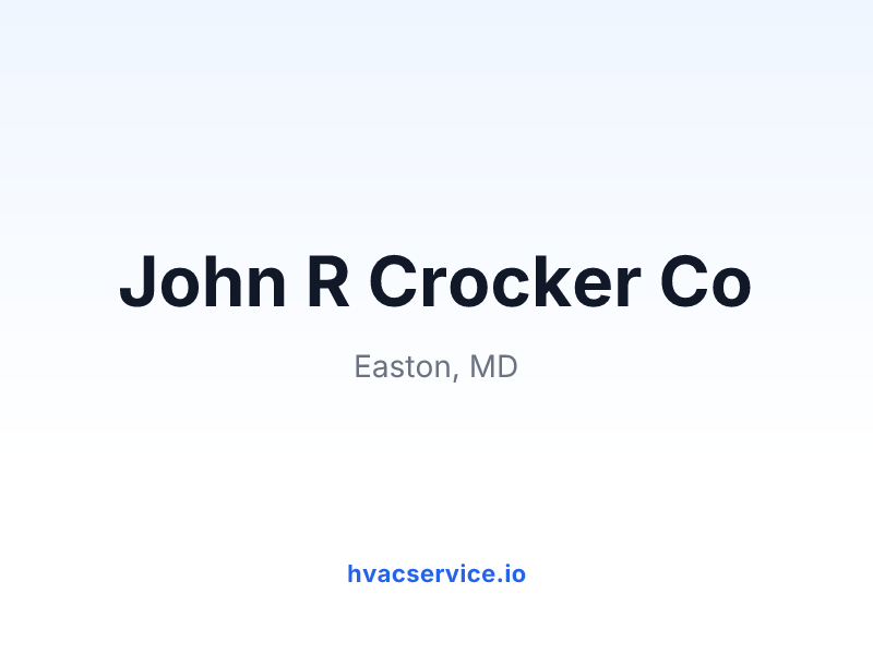 John R Crocker Co