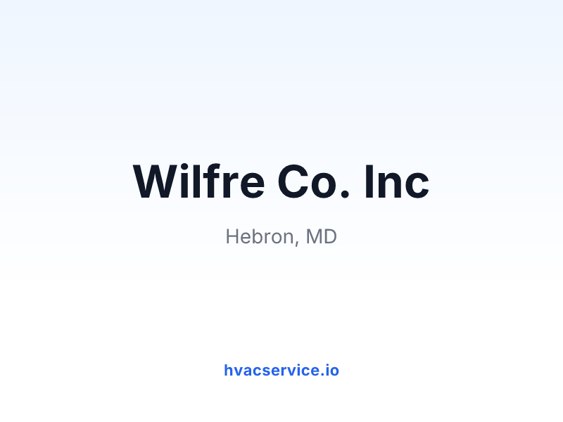 Wilfre Co. Inc