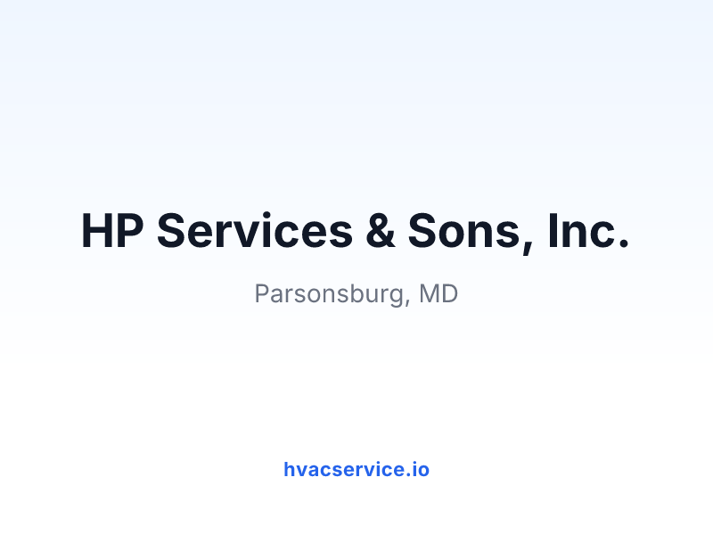 HP Services & Sons, Inc.