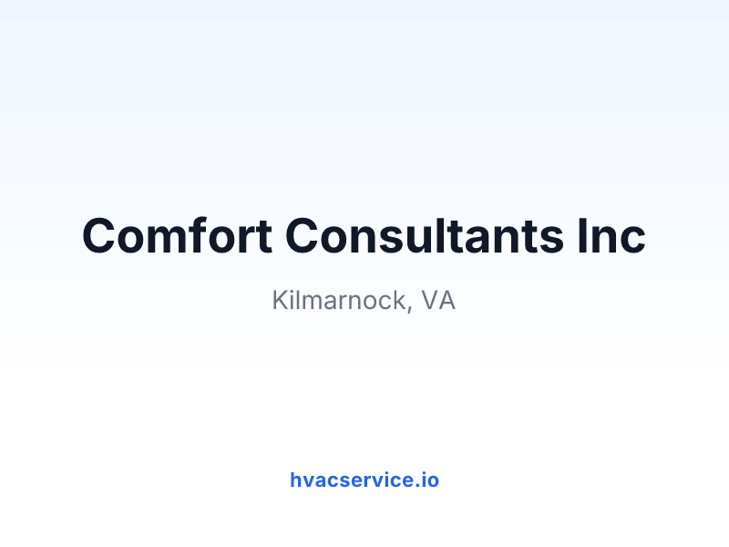 Comfort Consultants Inc