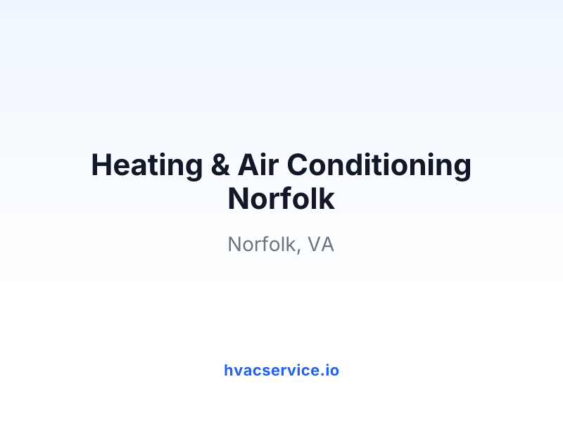 Heating & Air Conditioning Norfolk