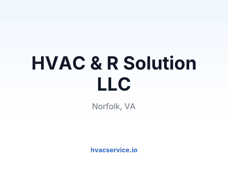 HVAC & R Solution LLC