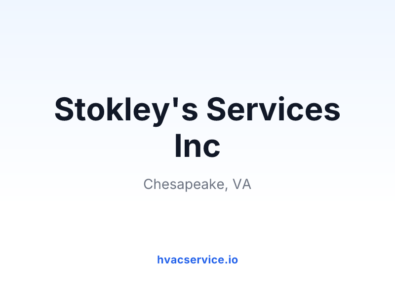 Stokley's Services Inc