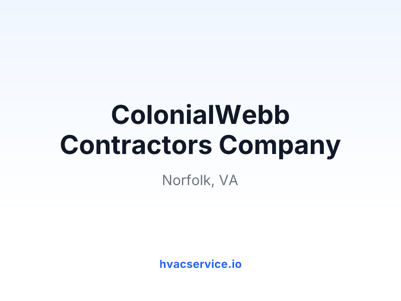 ColonialWebb Contractors Company