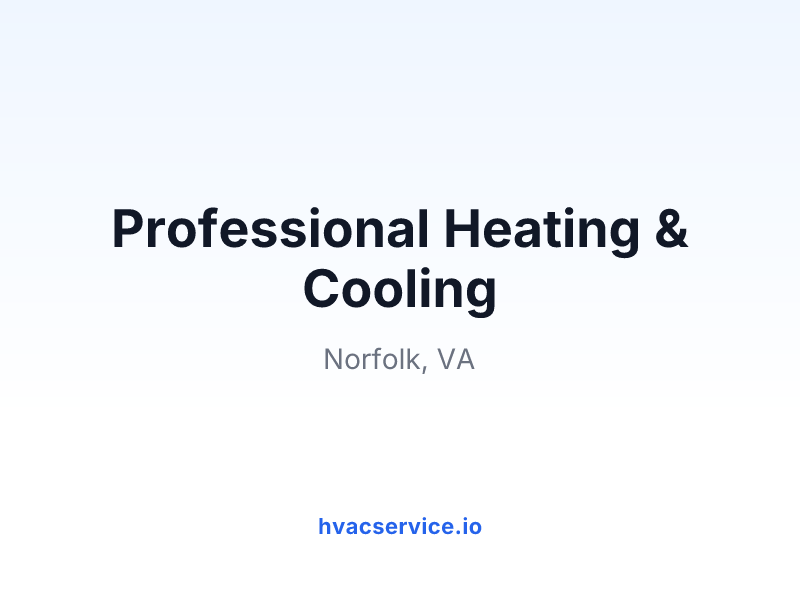Professional Heating & Cooling