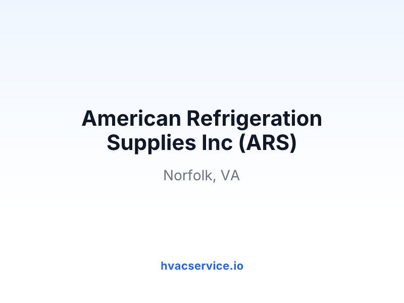 American Refrigeration Supplies Inc (ARS)