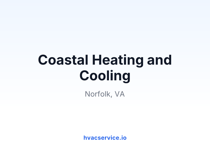 Coastal Heating and Cooling