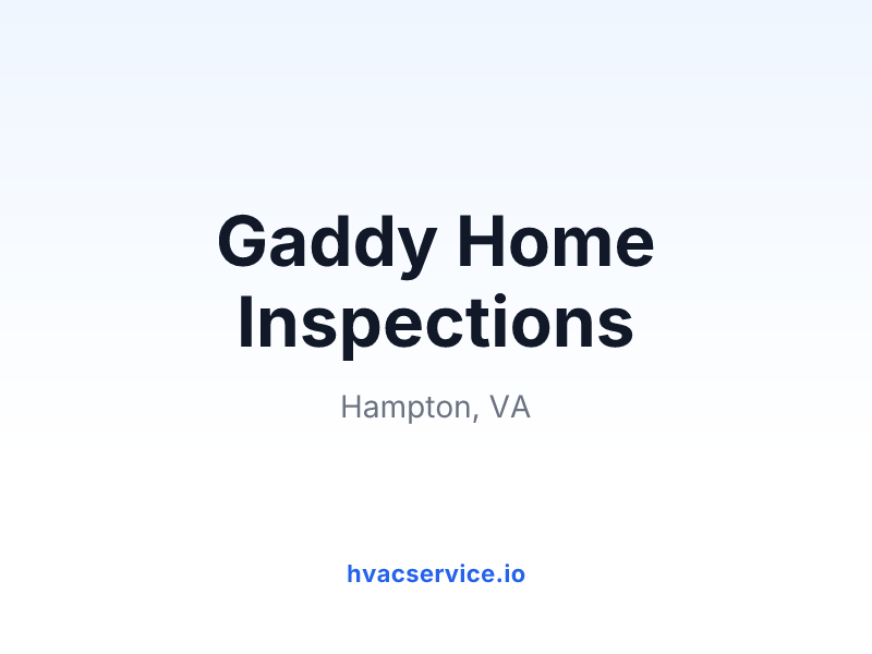 Gaddy Home Inspections