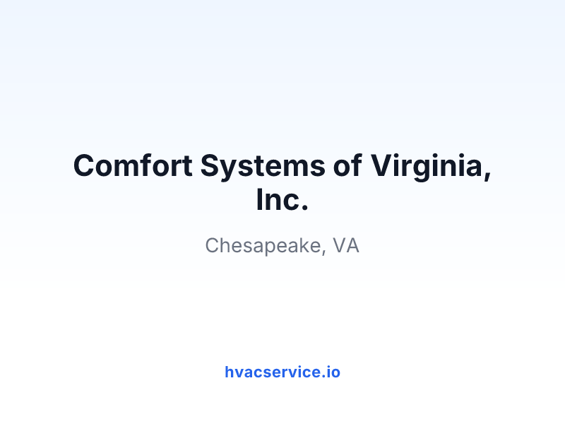 Comfort Systems of Virginia, Inc.