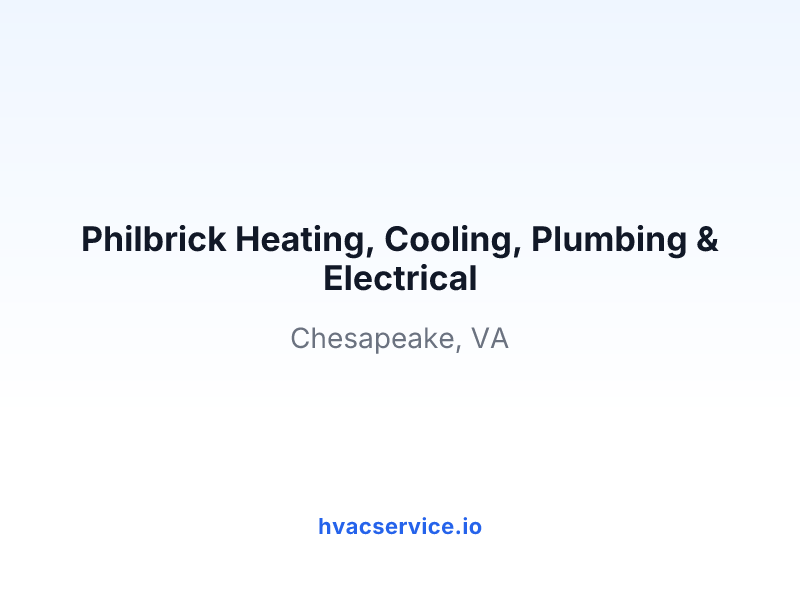 Philbrick Heating, Cooling, Plumbing & Electrical