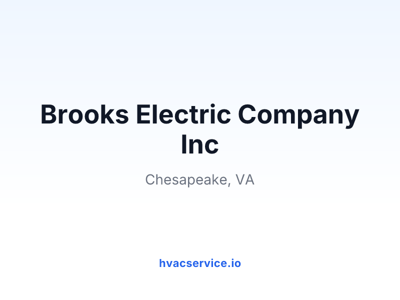 Brooks Electric Company Inc
