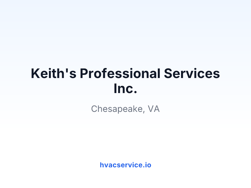 Keith's Professional Services Inc.