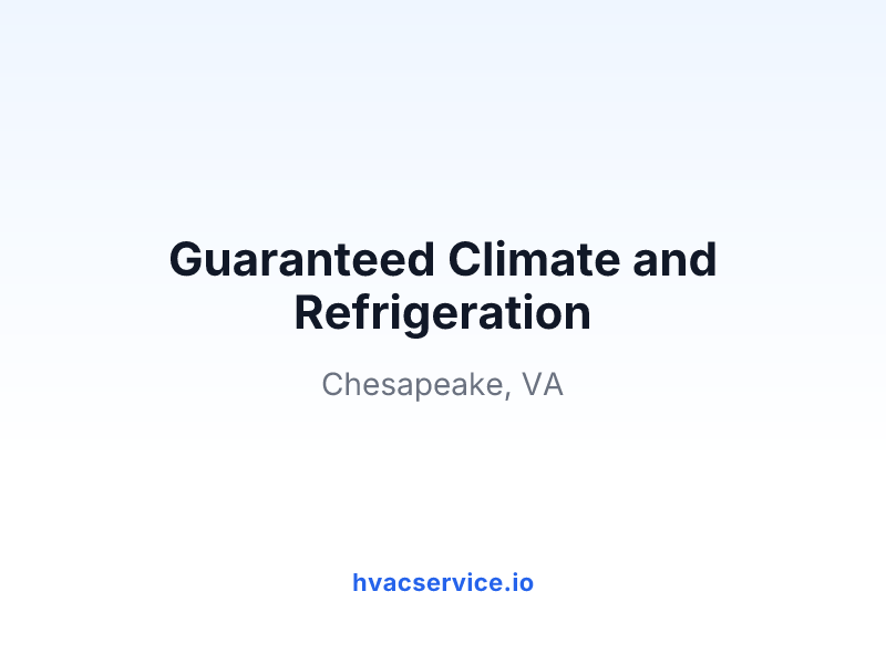 Guaranteed Climate and Refrigeration