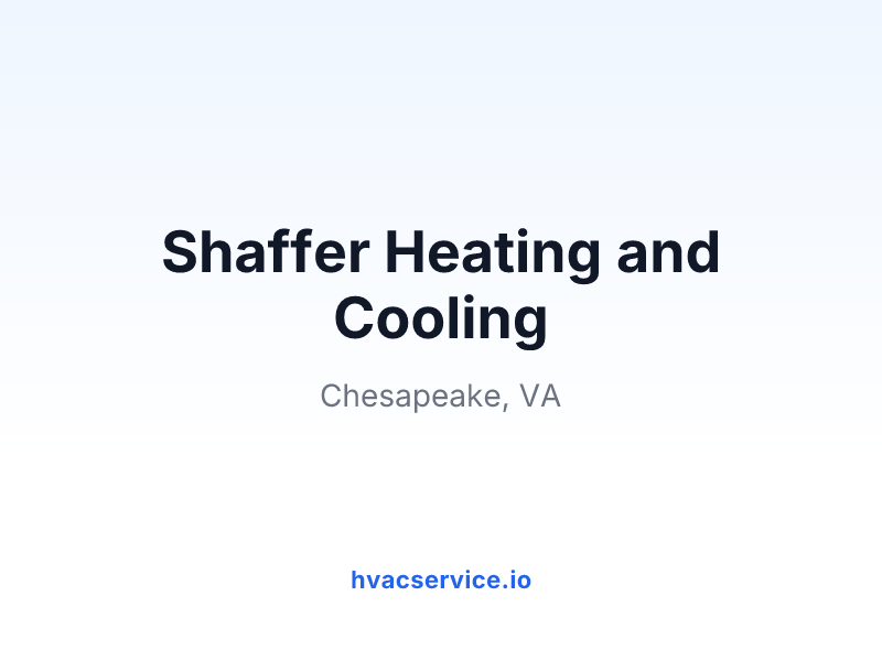 Shaffer Heating and Cooling