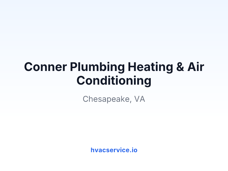 Conner Plumbing Heating & Air Conditioning