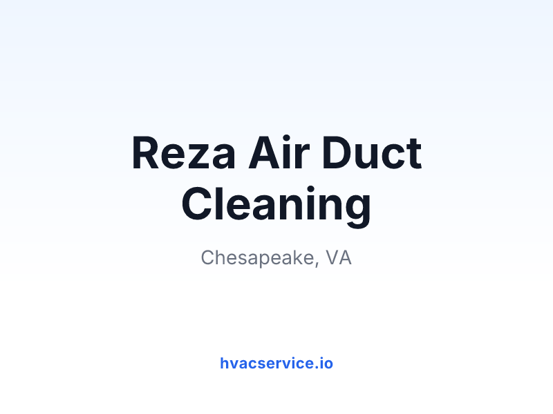 Reza Air Duct Cleaning