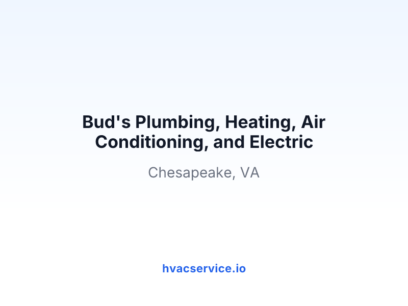 Bud's Plumbing, Heating, Air Conditioning, and Electric