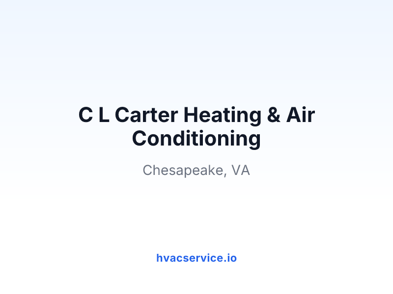 C L Carter Heating & Air Conditioning