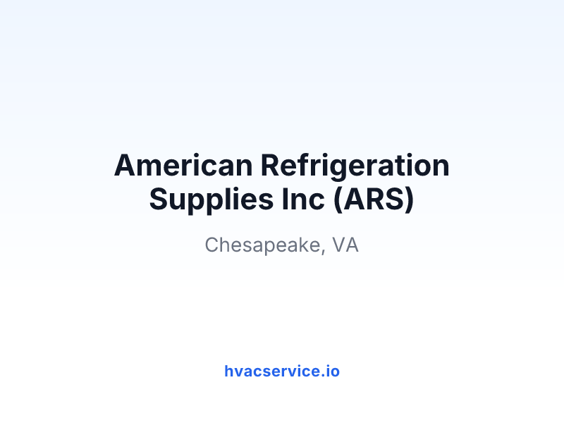 American Refrigeration Supplies Inc (ARS)