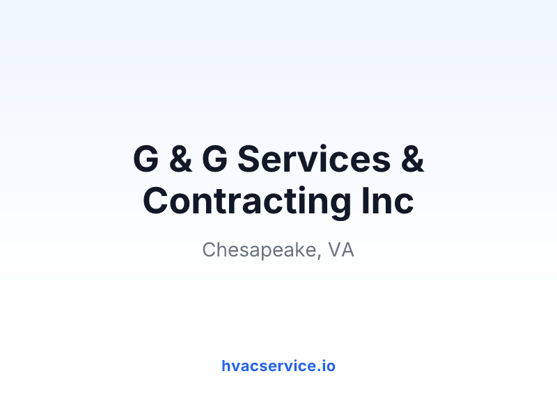 G & G Services & Contracting Inc