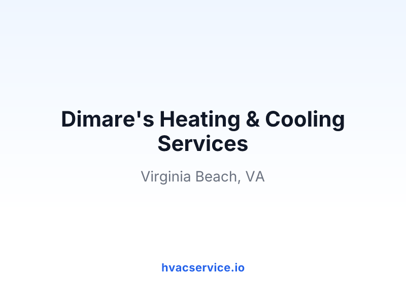 Dimare's Heating & Cooling Services