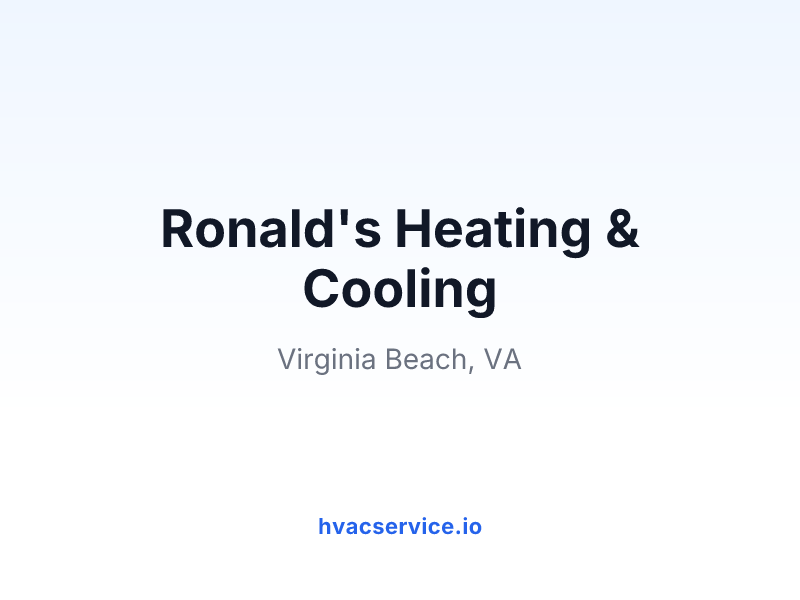 Ronald's Heating & Cooling