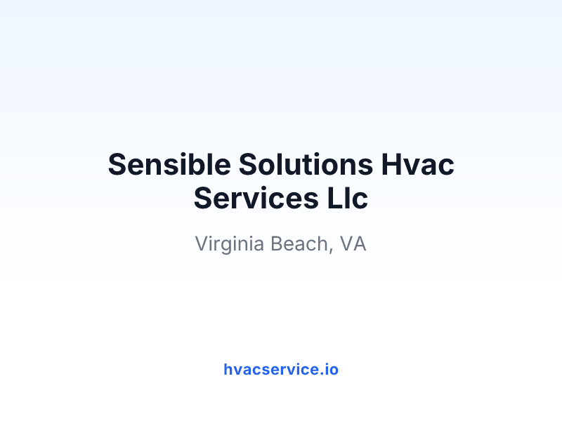 Sensible Solutions Hvac Services Llc