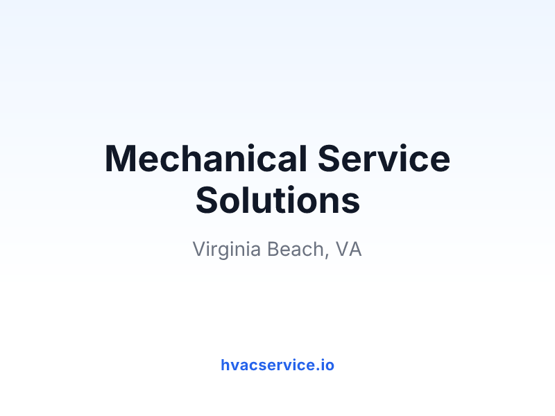 Mechanical Service Solutions